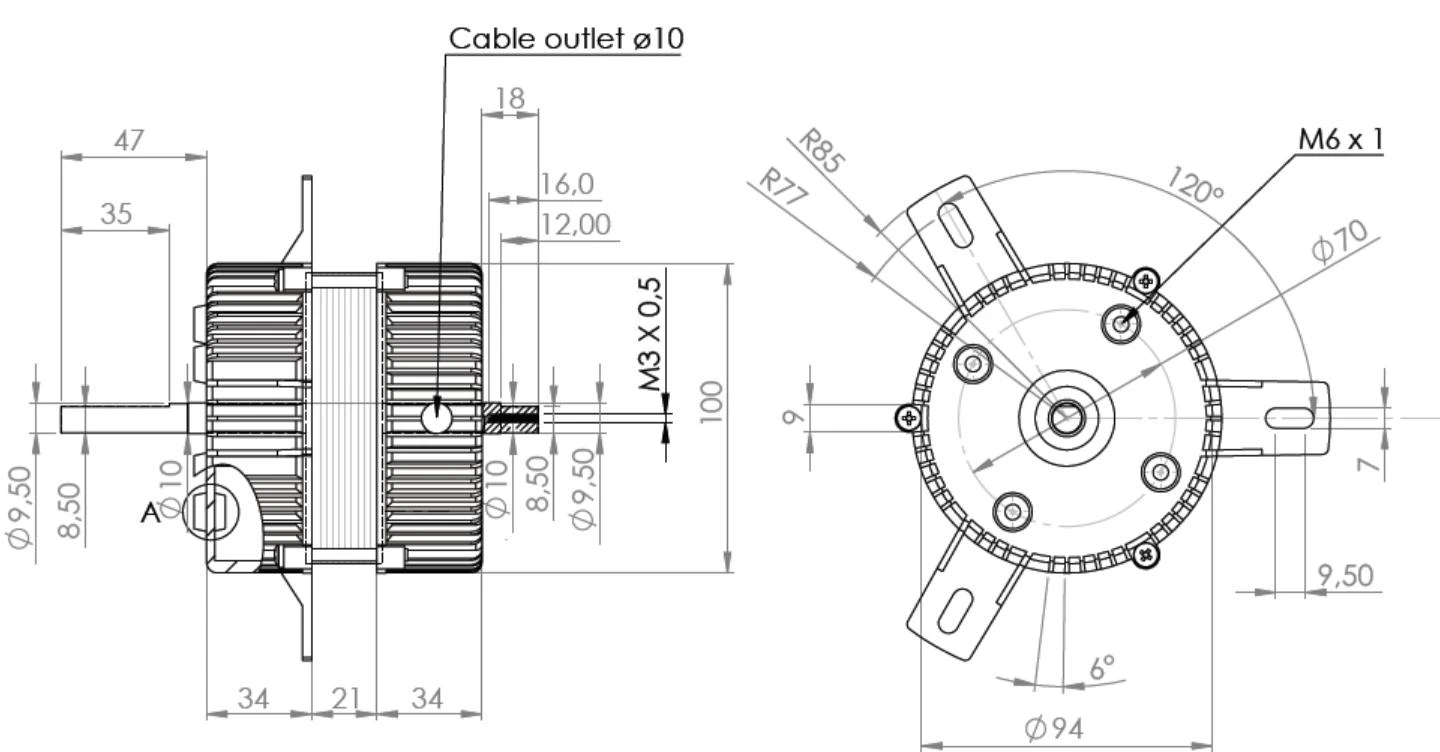 Exhaust fan motors drawing